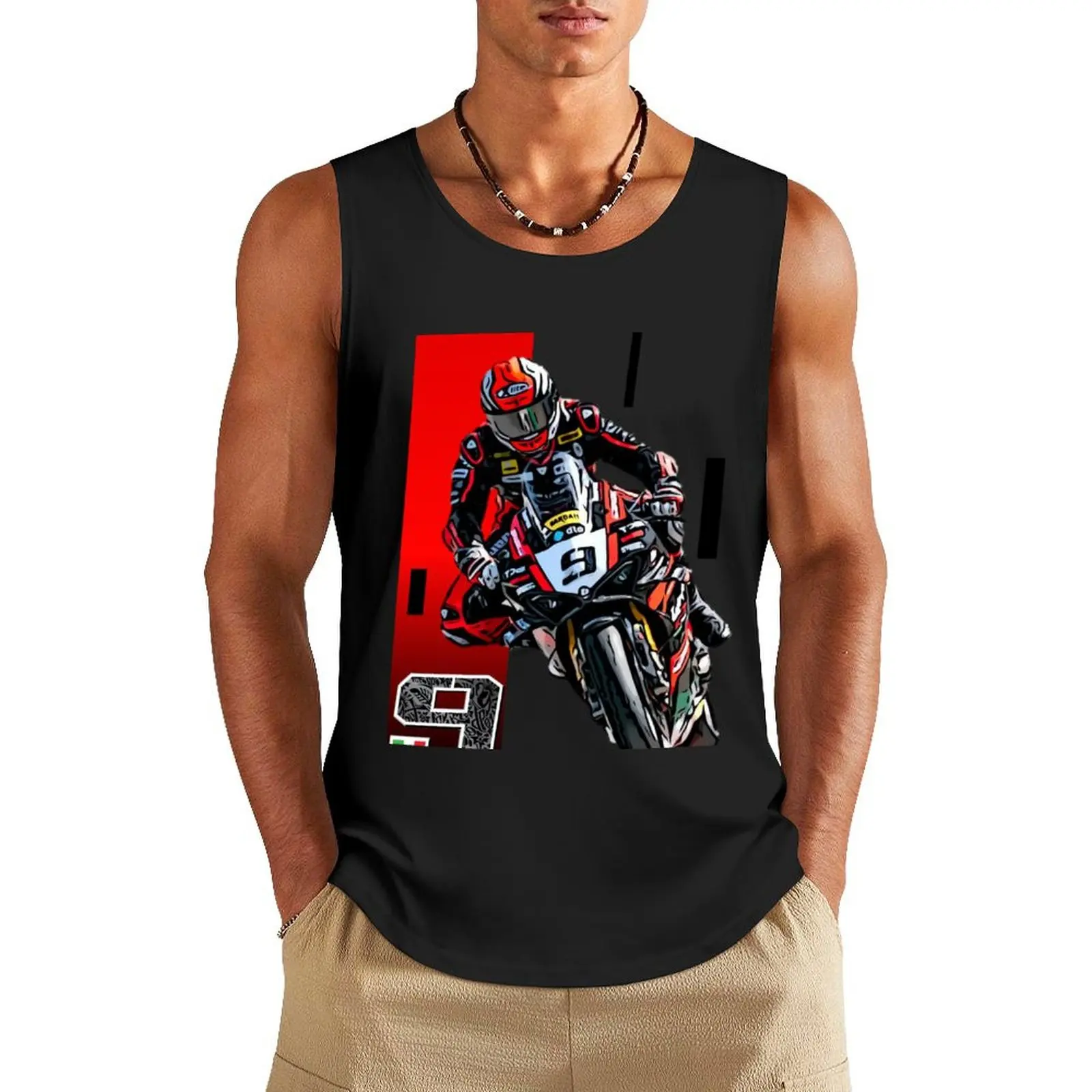 

Drawing Danilo Petrucci Petrux Season 24 Tank Top Men gym sportswear sports t-shirts for men man sexycostume