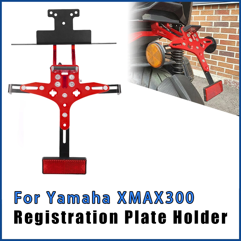 

Держатель номерного знака для Yamaha XMAX 300 X-MAX 300 XMAX 300 2017-2022, кронштейн номерного знака мотоцикла, детали хвостового держателя