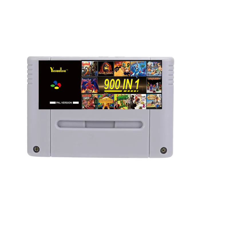 DIY SNES 900 in 1 Game Cartridge version for  V1 US/JP/EU  Edition 16-bit Game Console Cartridges