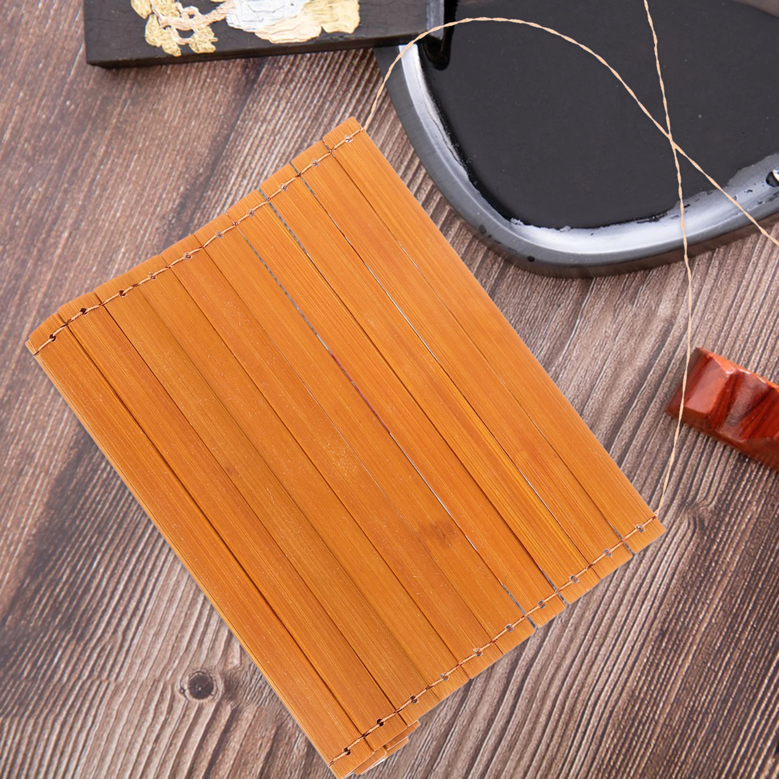 20 Bamboo Slips 15.8x24cm Blank Sheets DIY Calligraphy Practice Painting Gift Vintage Book Decor Home Ornament Student