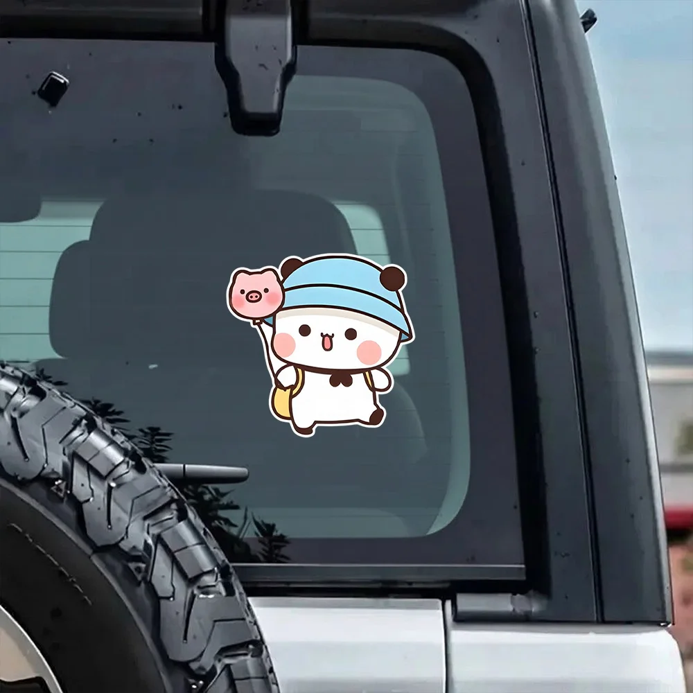 Cute Bubu Dudu Panda Pattern Styling Decor Sticker for Car Camper Van Bus Caravan Motorhome SUV Pickup Cargo Caravan Vinyl Decal