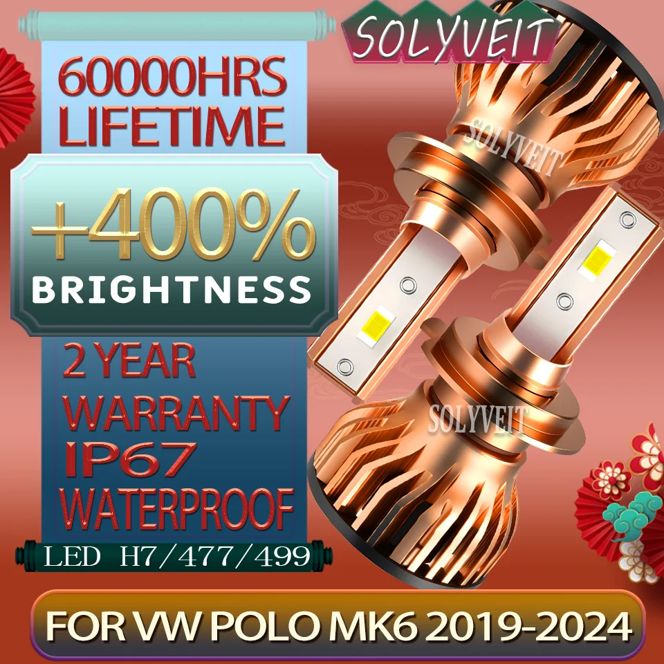 

High Lumen Energy Saving Instant On 60,000 Hour Life Energy Saving Headlight LED For VW Polo MK6 2019 2020 2021 2022 2023 2024