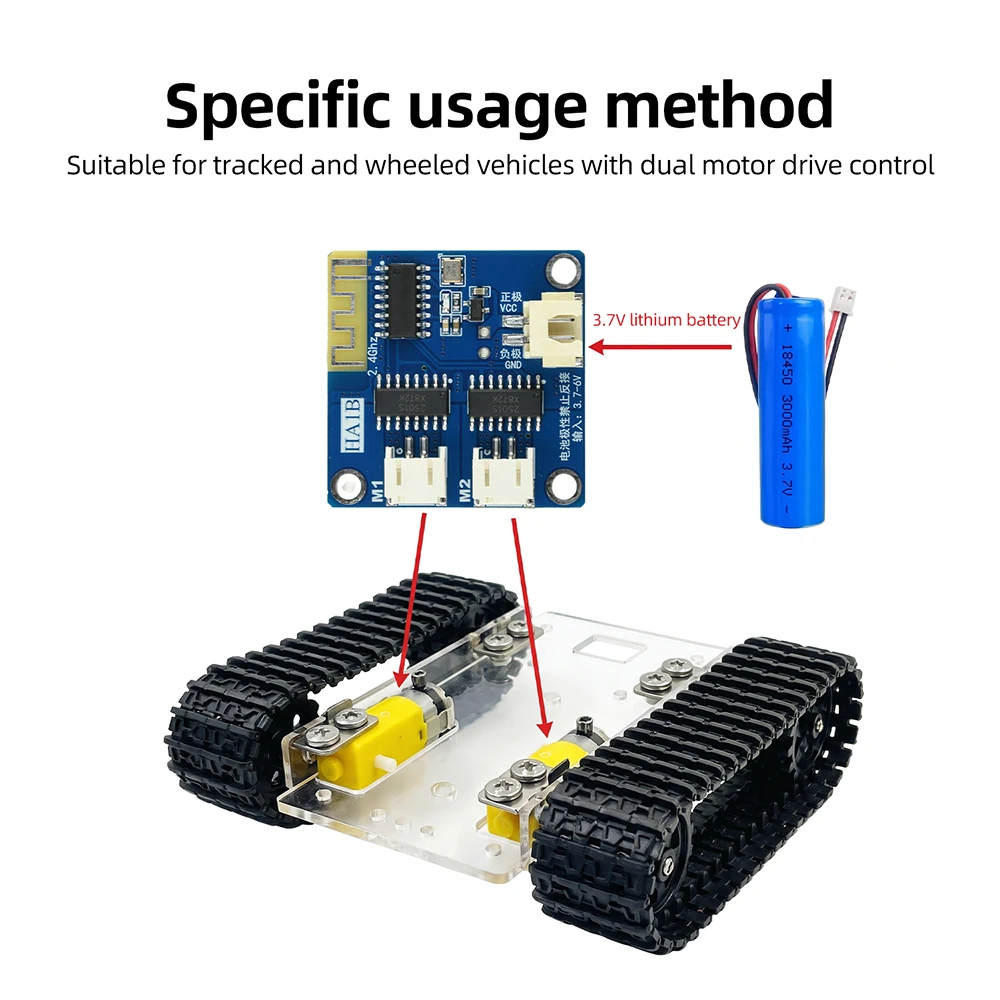 2.4G Remote Control Receiver Kit 4 Channel DIY Assembly Wireless Toy Car 80M Remote Controllor For N20,TT,130,180,280 Motors