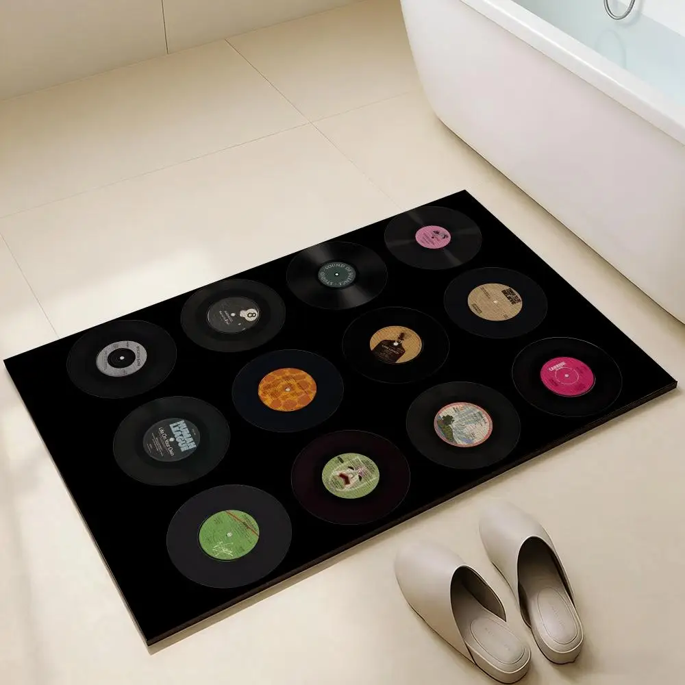 Floor Mat Diatomaceous Earth Bath Mat, QuickDrying, Water Absorb，MultiScene Household Floor Mat C-Cartoon D-Disk
