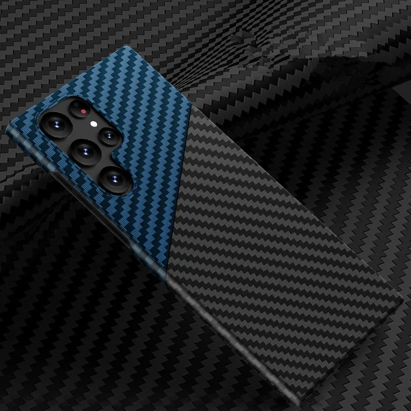 Ultra Thin Carbon Fiber Case for Samsung Galaxy S24 Ultra S21 S23 Plus S22Ultra S22Plus Luxury Matte Shockproof Hard Back Cover