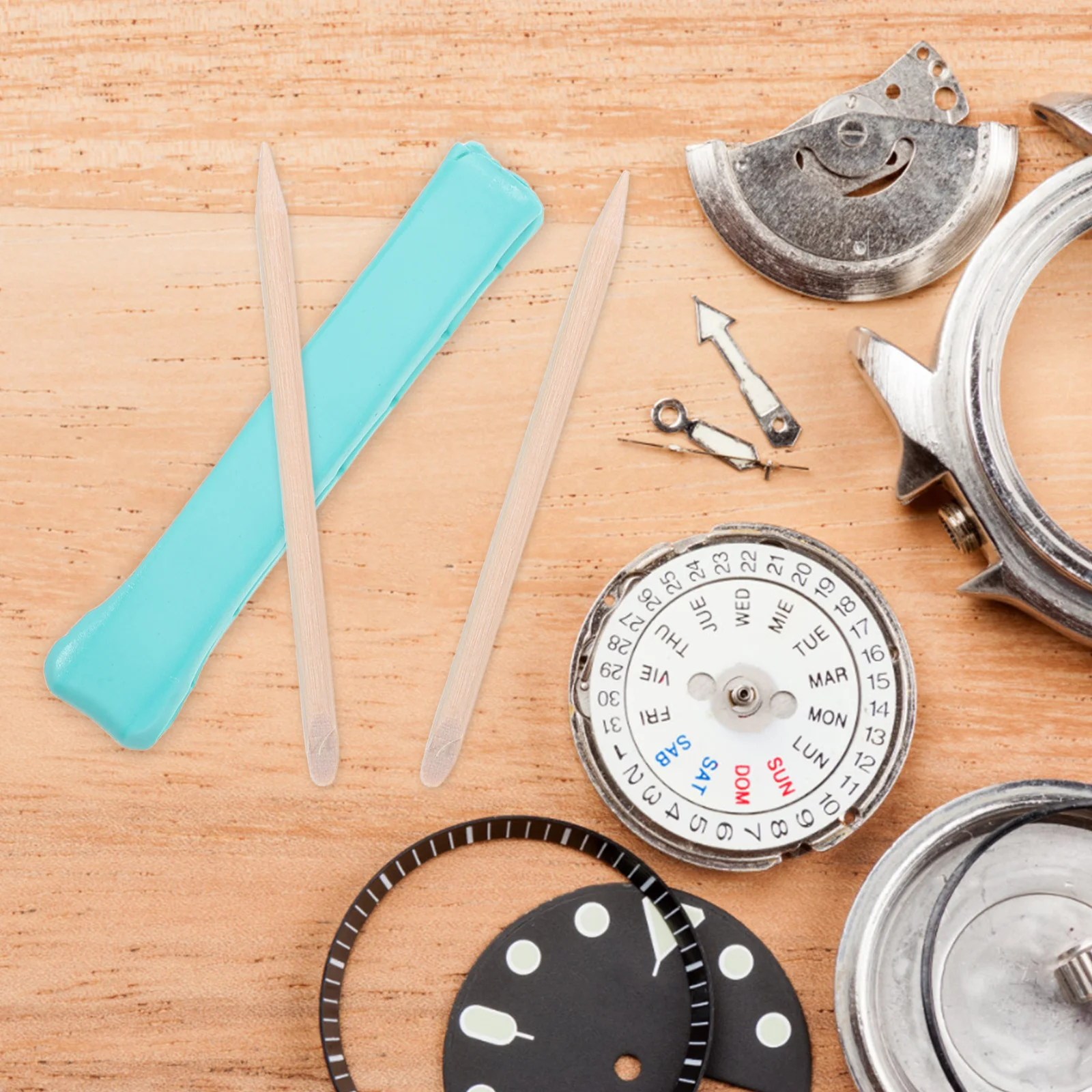 

1 Set Watch Repair Tool Kit Wooden Sticks Diy Cleaning Maintenance Universal Compatibility Degreasing Efficiency Rubber Clay Bar