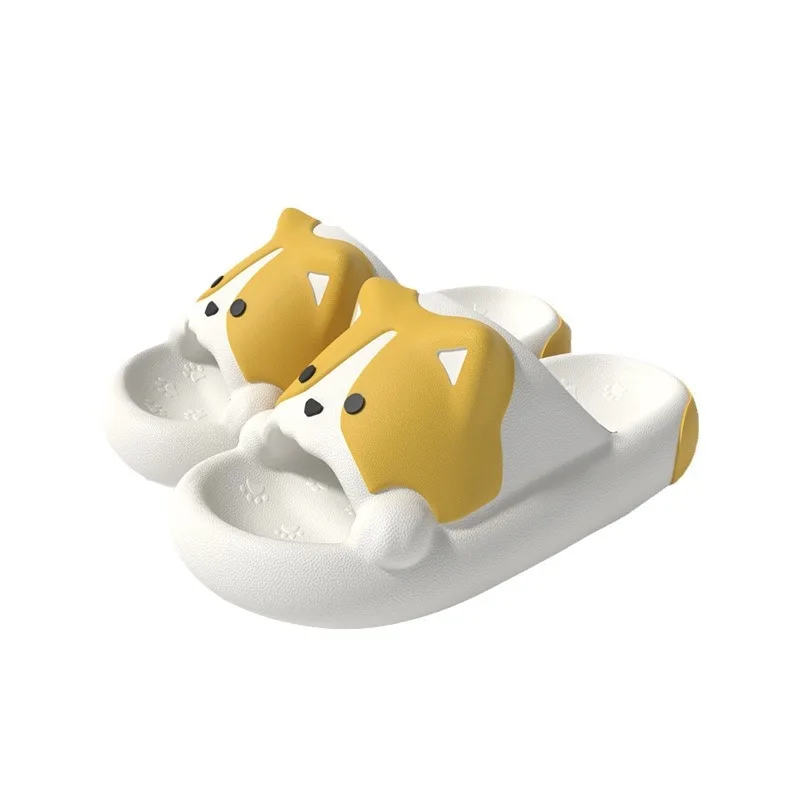 Cartoon Corgi Slippers For Women Summer Slippers Cute For Outdoor And Indoor Bathroom Home Slippers Soft Bottom Anti Slip