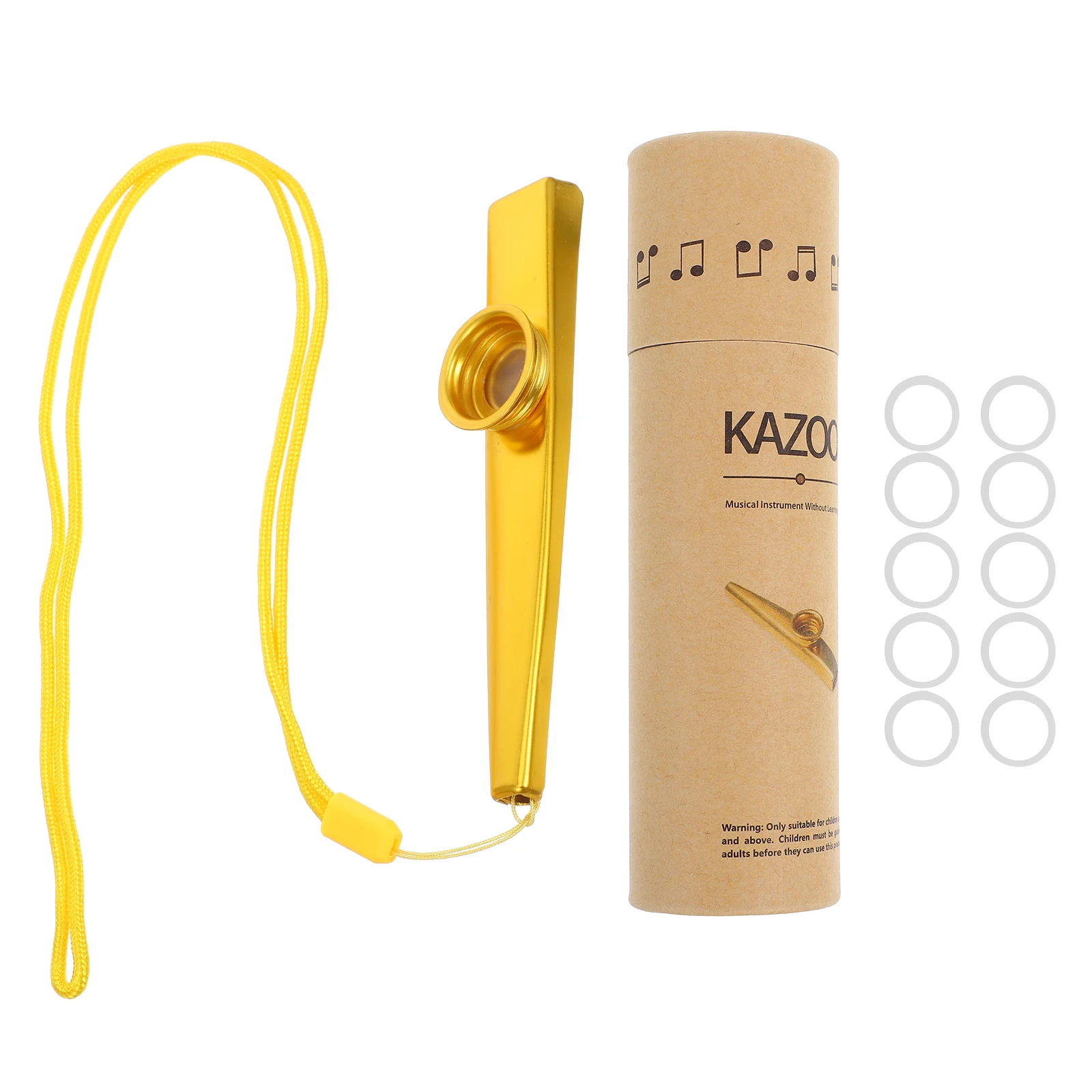 

10pcs Metal Kazoo Set for Kids Adults Loud Sound Musical Instrument Compact Lightweight Aluminum Alloy Flute Diaphragms Beginner