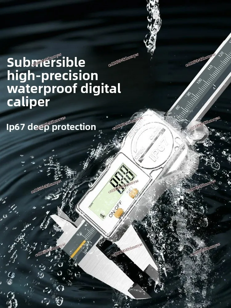 Waterproof and Oil-proof IP67 Electronic Digital Display Vernier Caliper Stainless Steel High-precision Industrial-grade