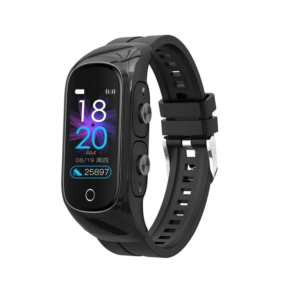 N8หูฟังไร้สายบลูทูธSmart WatchสุขภาพTracker Pedometerสร้อยข้อมือฟิตเนสสมาร์ทสายรัดข้อมือTWSชุดหูฟังบลูทูธ