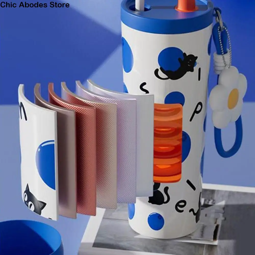 

Practical 710ML Insulated Cup Stainless Steel Large Capacity Vacuum Cup Ceramic Coated with Lifting Rope Vacuum Mug Sports