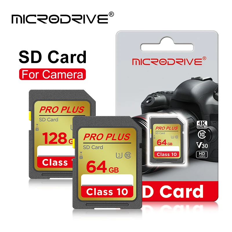 بطاقة SD قياسية A2 سعة 16 جيجابايت 32 جيجابايت 64 جيجابايت 128 جيجابايت 256 جيجابايت فئة 10 SDHC/SDXC بطاقات ذاكرة فلاش SD ذات حجم عادي للكاميرا
