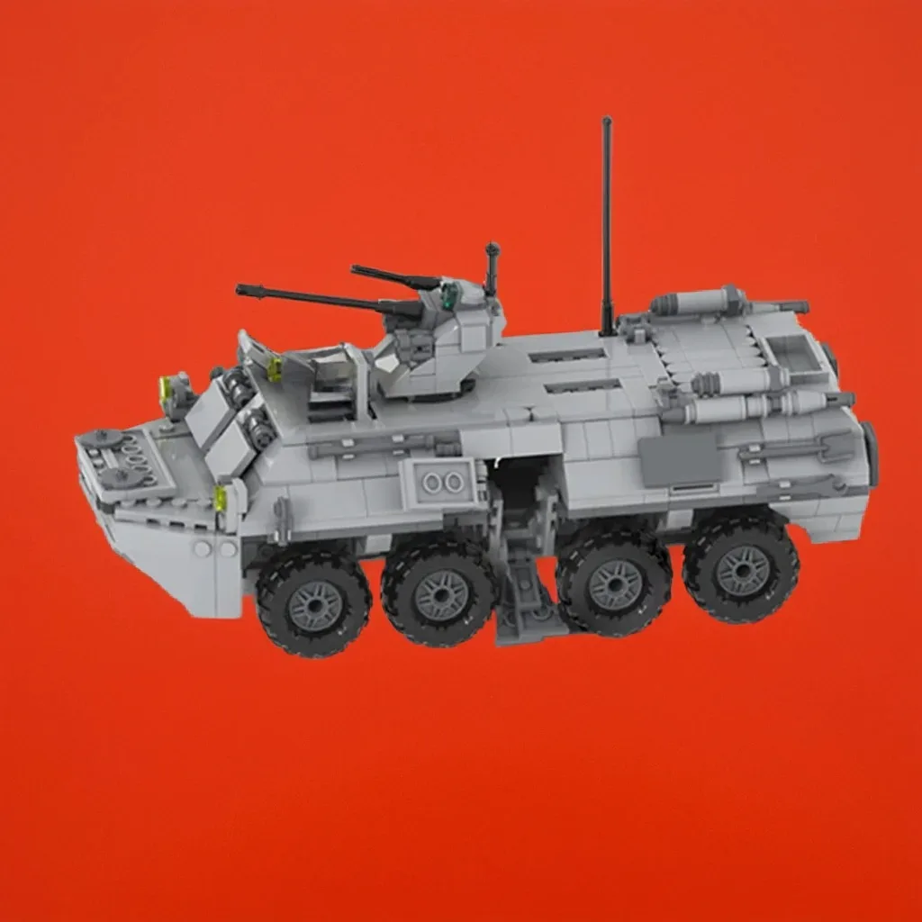 

798 шт. BTR-82A APC 133, масштаб минифигурки, MOC, военная бронеавтомобиль, образовательное здание, блоки «сделай сам», игрушки на день рождения, подарок