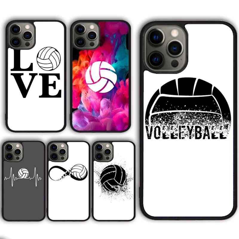 Sports Love Volleyball Phone Case for iPhone 16 15 SE2020 13 14 11 12 Mini Pro Max Max 6 7 8 Plus  coque fundas Shell