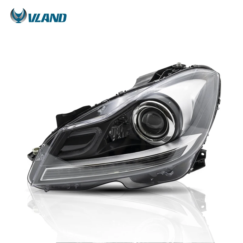 VLAND Manufacturer Factory Wholesales Full LED Headlights W204 2011-2014 Modified Car Front Lamp For Mercedes-Benz C class