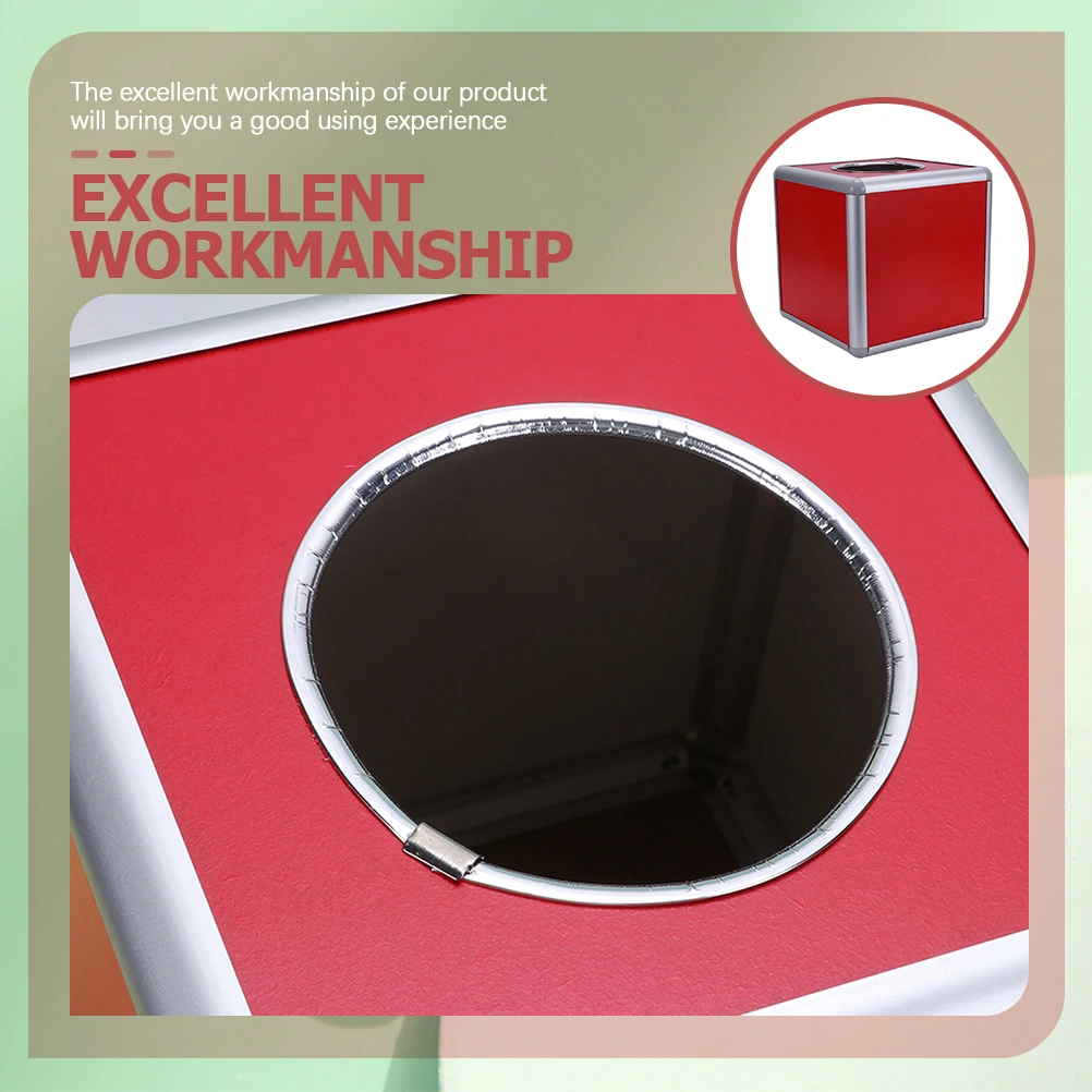 1 st Loterijdoos Aluminium Loterij Bal Container Ticket Opslag Party Game Supply Verjaardagsfeestje Donatie Box Kubieke Stembiljet