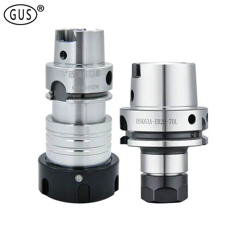 

GUS HSK32A HSK40A HSK50A HSK63A ER16 ER20 ER25 ER32 ER40 spring collet HSK tool shank CNC metal lathe center spindle tool holder