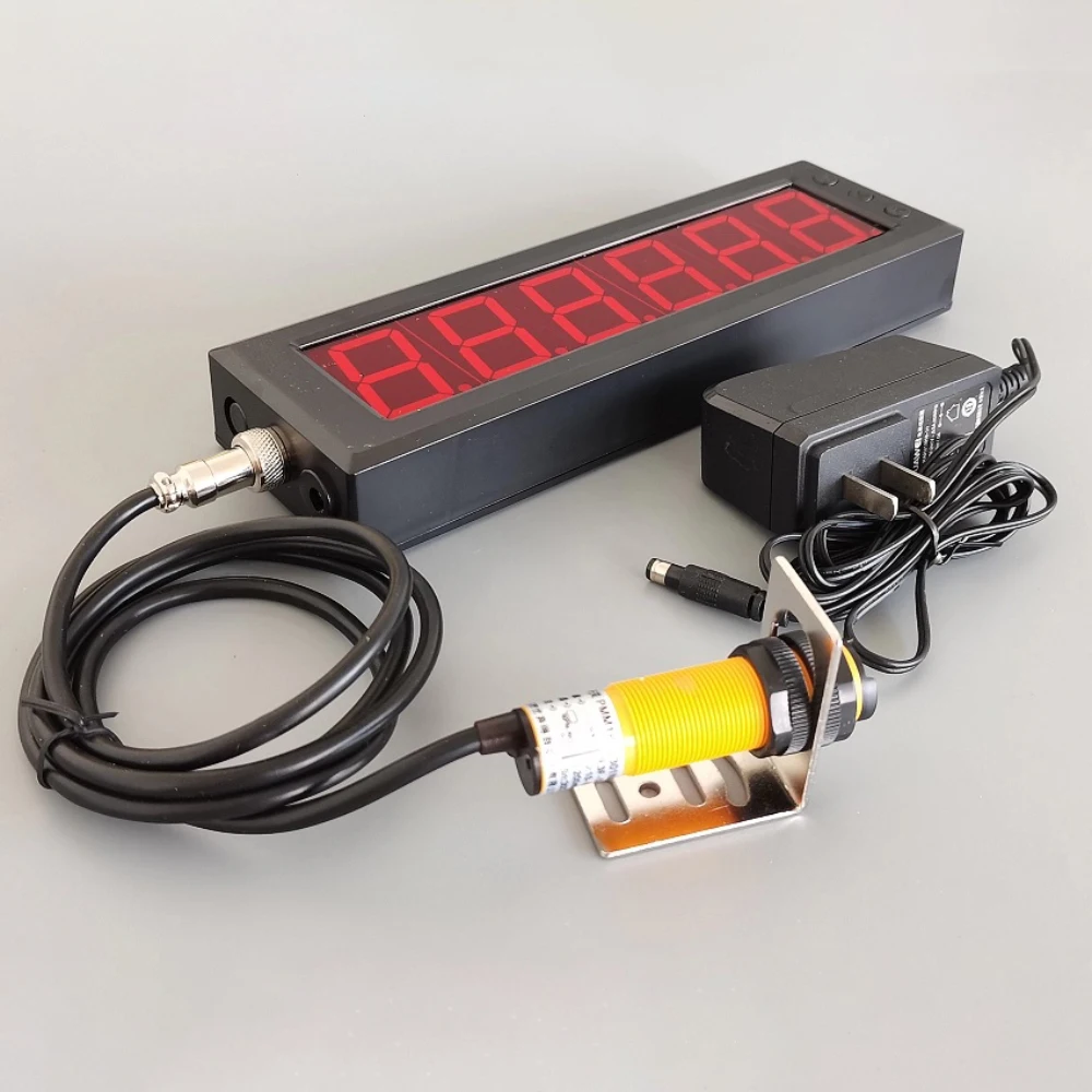 Industrial Electronic Digital Counter with Infrared Sensor, 6-Digit Large Screen Display for Conveyor Belt Counting
