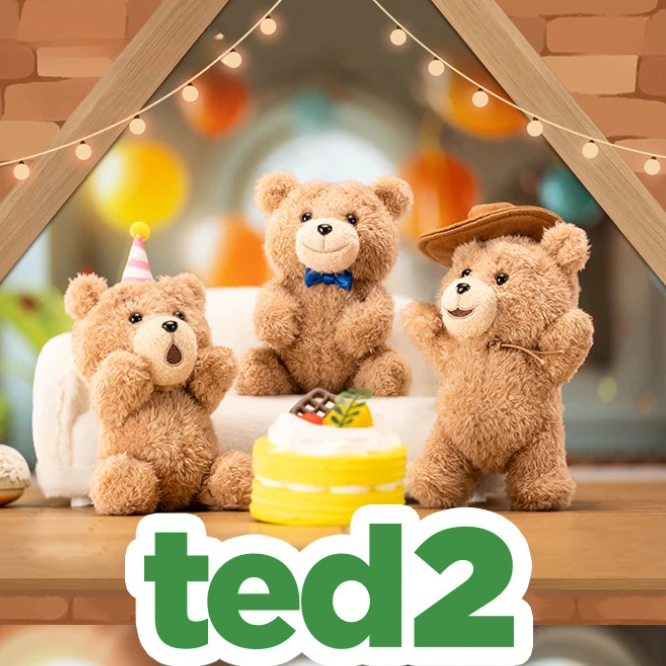 

New Genuine Ted2 Teddy Bear Movable Plush Pendant Blind Box Cute Dolls Kawaii Figures Keyring Cartoon Decor Toys Surprise Gift