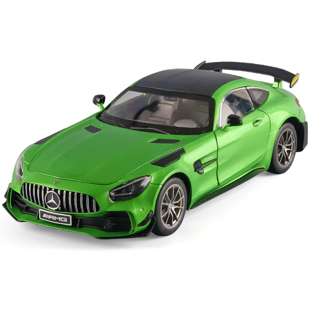 

Large 1:18 Green Demon Black Warrior GTR Alloy Diecast Car Model Toy Sound Light Shock Absorption Vehicles Models Gifts for Boy
