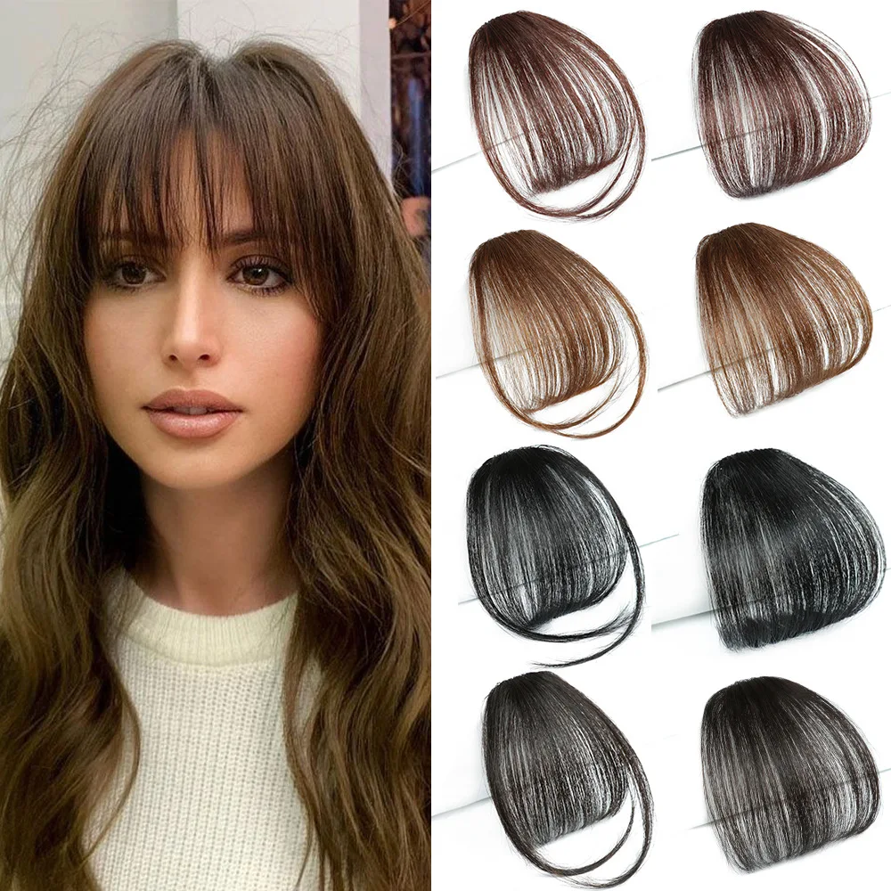 

Fake Air Bangs Synthetic Hair Fake Fringe Natural False Hairpiece Hair Styling Hair Clip-In Extension Women Clip In Bangs Tools