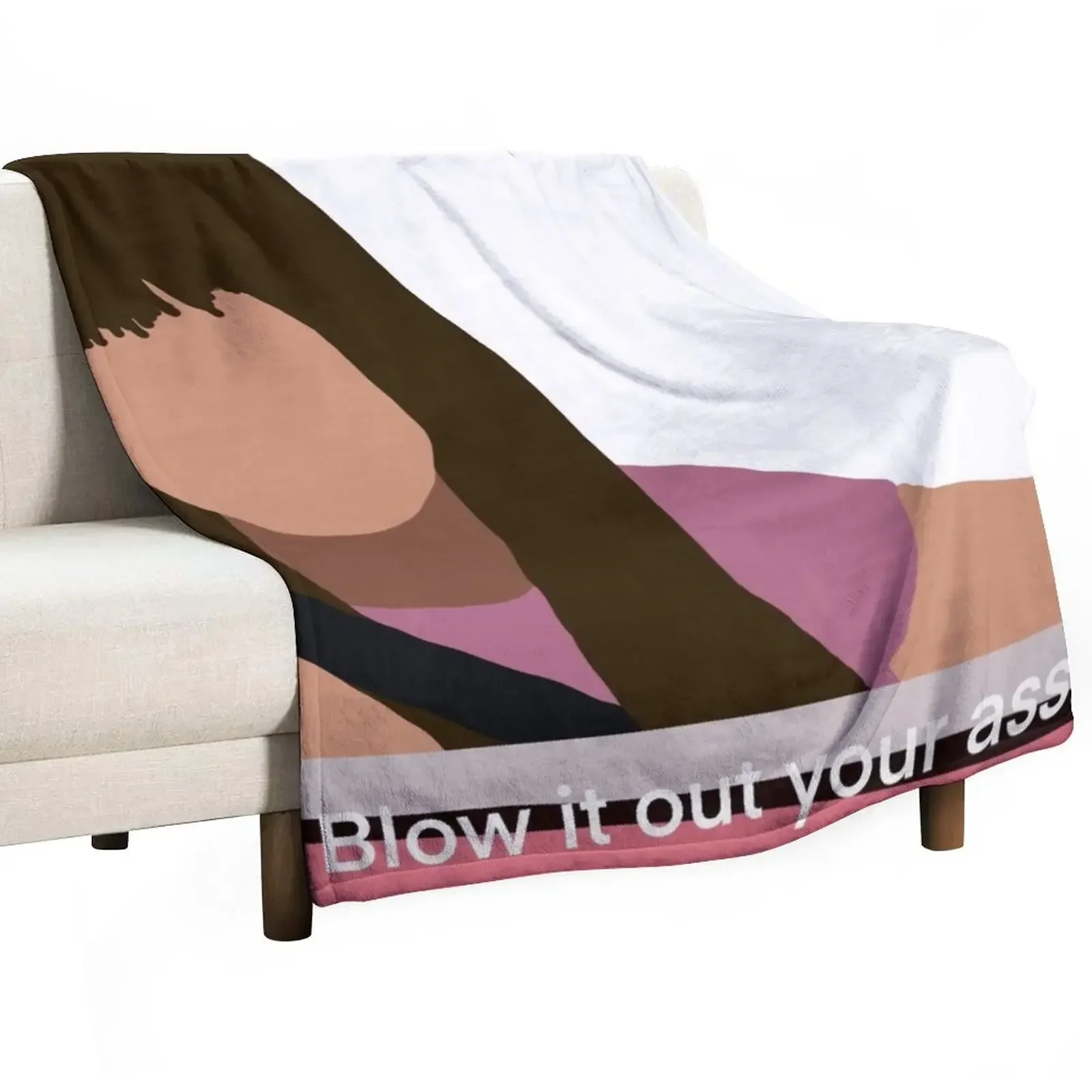 Blow it out your ass! - Kath and Kim Throw Blanket for sofa Stuffeds Custom Thermals For Travel Blankets