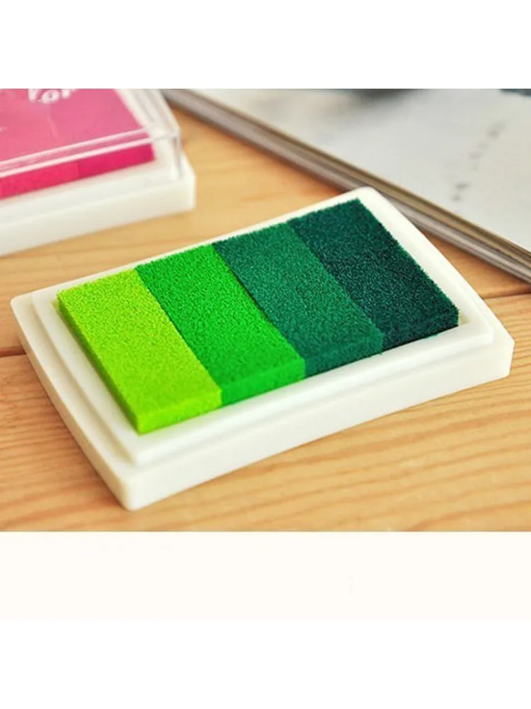 1pcs Child Craft Oil  Gradient Color Based Diy Ink Pad Rubber Stamps Paper Scrapbooking 15 Colors Finger Paint
