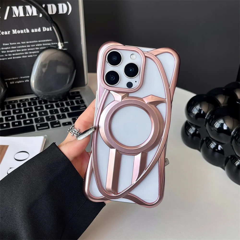 

Plating TPU Dissipate Heat Magnetic Phone Case for IPhone 16E 16 15 Plus 14 13 12 11 Pro Max Soft Silicone Magsafe Matte Cover
