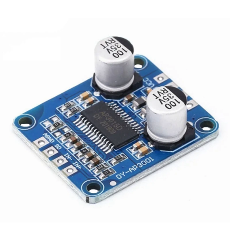 DY-AP3001 파워 앰프 보드, 클래스 D 모노 블록 앰프, 4Ω-8Ω 스피커용 앰프, DC 8V-24V, 10W, 20W, 30W