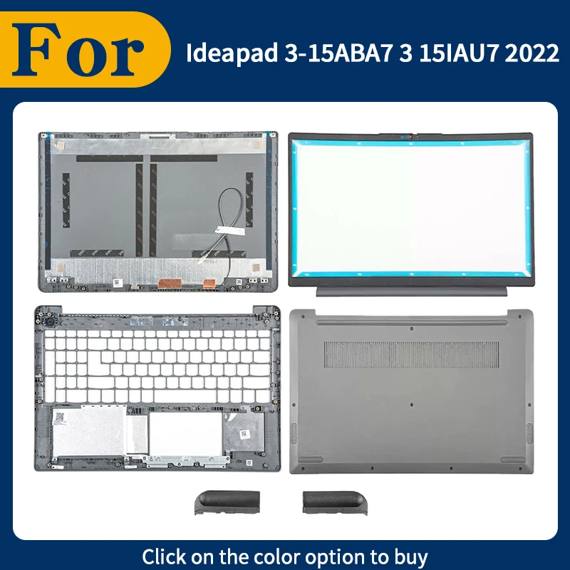 New Repalce Cover For Ideapad 3-15ABA7 3-15IAU7 2022 LCD Screen Back Cover Front Bezel Hingecover Palmrest Lower Bottom Case
