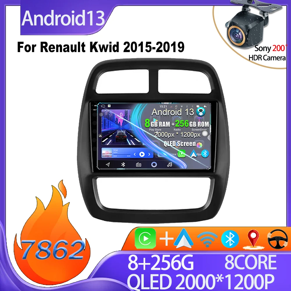 

Для Renault Kwid 2015-2019 Android 8 Core Беспроводная задняя камера Android Авто Стерео головное устройство интеллектуальная система Bluetooth Wifi