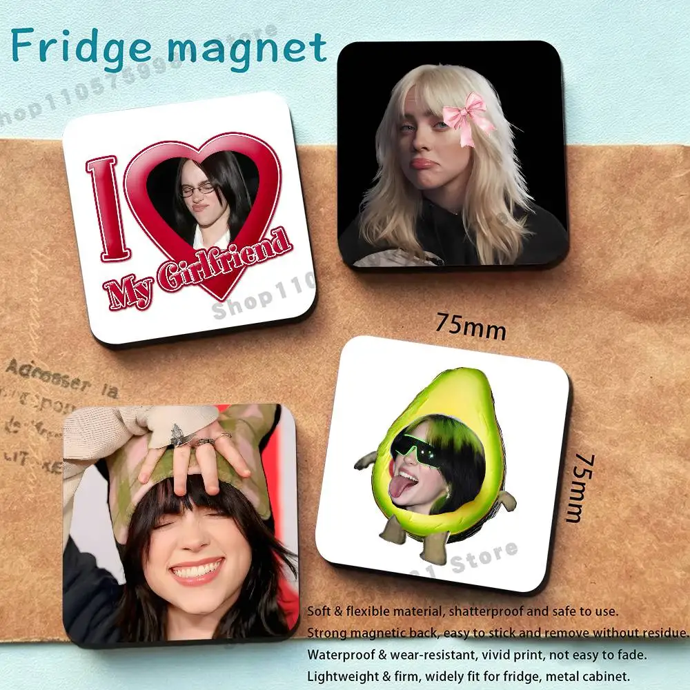 Funny B-Billie E-Eillish Refrigerator Magnets the Perfect Choice for Home Create Warm Cozy Home Decor Gifts