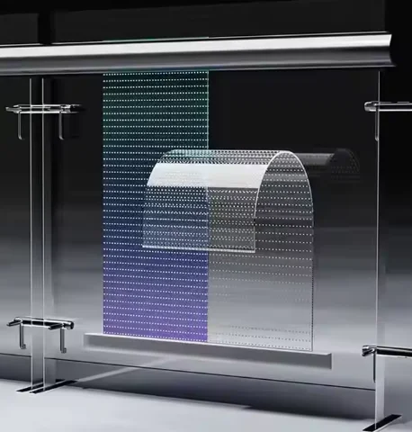 Transparent Led Film Transparent Glass Display  Crystal Thin Film Transparent Film Screen Glass - view 4