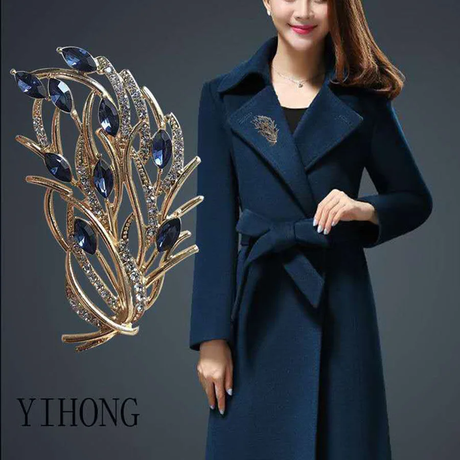 Rhinestone Corsage High-End Temperament Simple Brooch Woolen Coat Windbreaker Decorative Buckle Jewelry