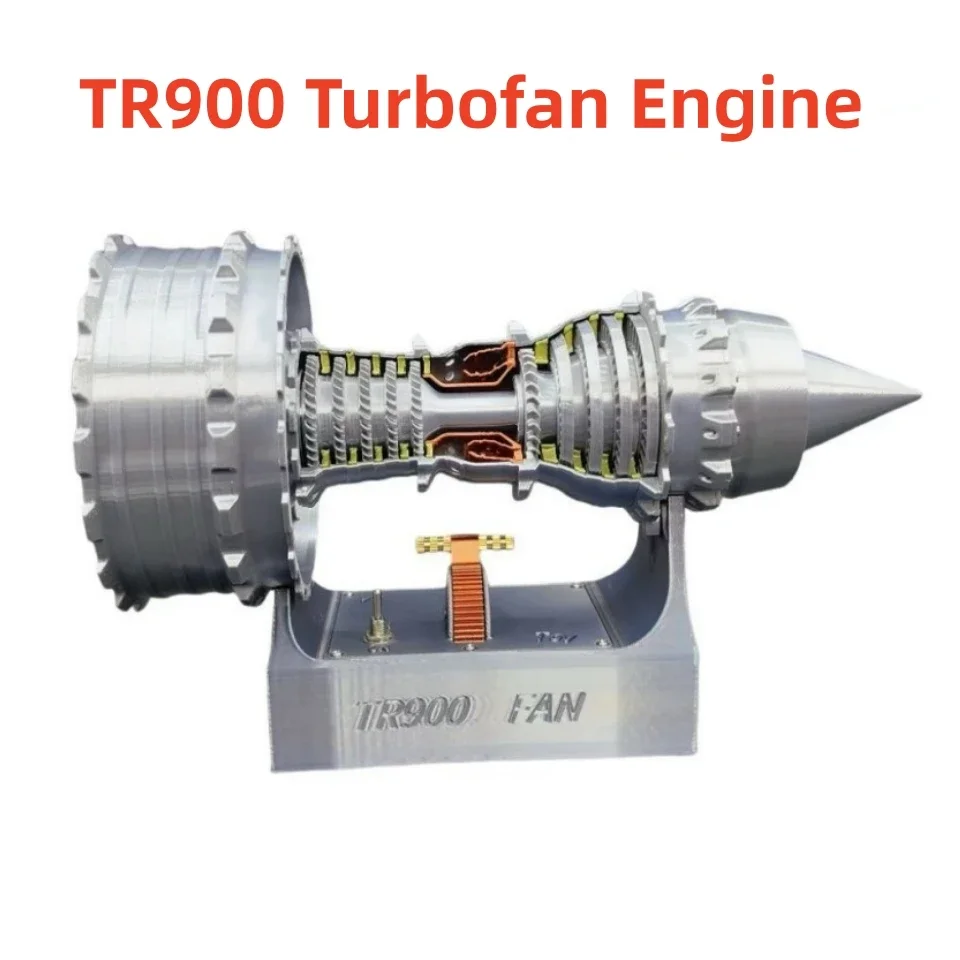 

Upgrade TR900 Turbofan Engine Model Speed Adjustment Aviation Aircraft Engine Power Turbine Small Toy Collectible Gift