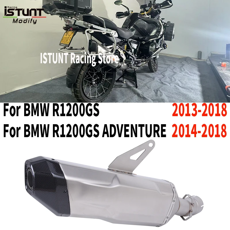 Slip For BMW R1200GS ADV R1200 GS Adventure 2013 - 2018 Motorcycle Exhaust System Escape Carbon Fiber Muffler Middle Link Pipe