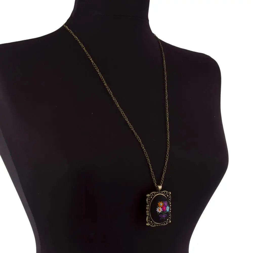 Cross stitch Etamin Necklace