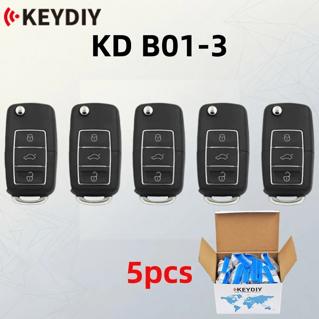 5pcs/Lot KEYDIY KD B01 3 Buttons LUXURY BLACK KD Remote Car Key For KD900/MINI/KD-X2 Programmer B Series Universal Control