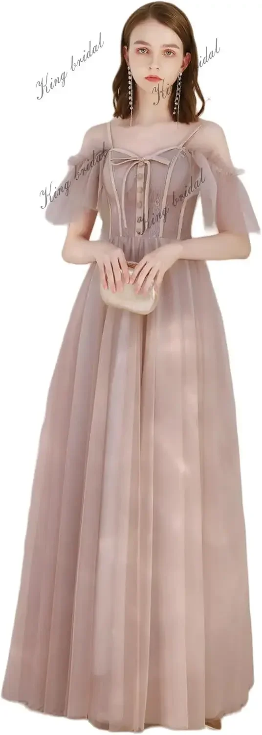 Formal Evening Gowns Party Prom bridal dress Custom Off Shoulder Mesh Ball Bridesmaid Dress Women's Cocktail Party Dresses