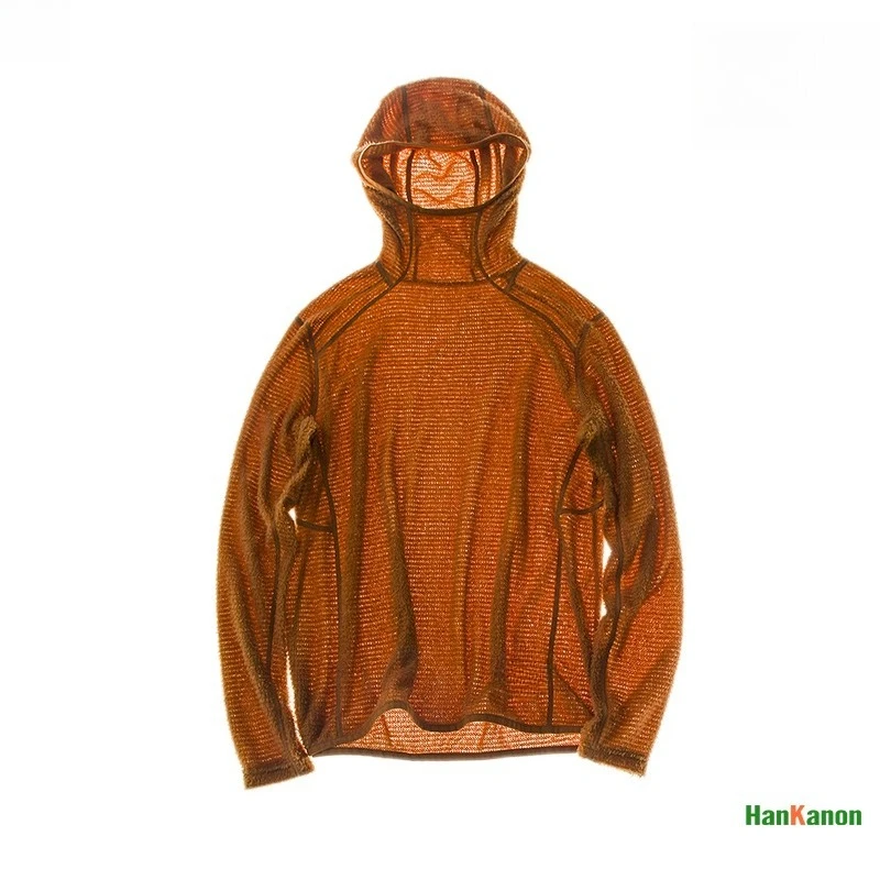 Thermolite ®   Lichtgewicht hooded T-shirt heren, lange mouwen, thermische hoodie voor wandelen, kamperen & fietsen, antistatisch & anti-pilling