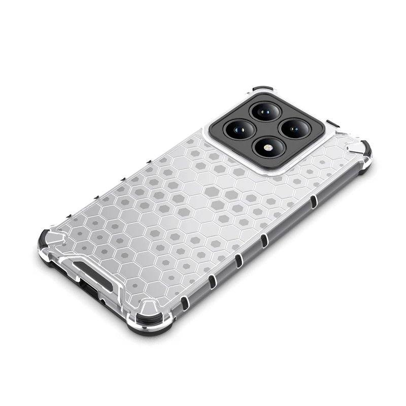 Odporne na wstrząsy etui o strukturze plastra miodu dla Xiaomi 14T Pro Case Armor Capa Xiaomi 14T Pro Cover TPU Translucent Protector Cover Xiaomi