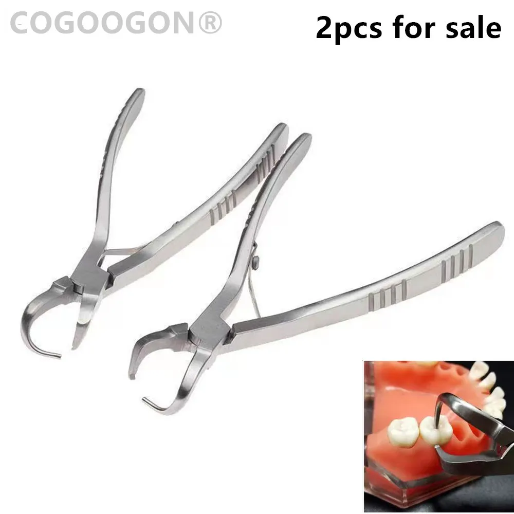 2Pcs/lot Dental Crown Extractor Forcep Plier Teeth Extraction Plier Forcep Crown Remover Extractor Forceps Dental Surgical Tools