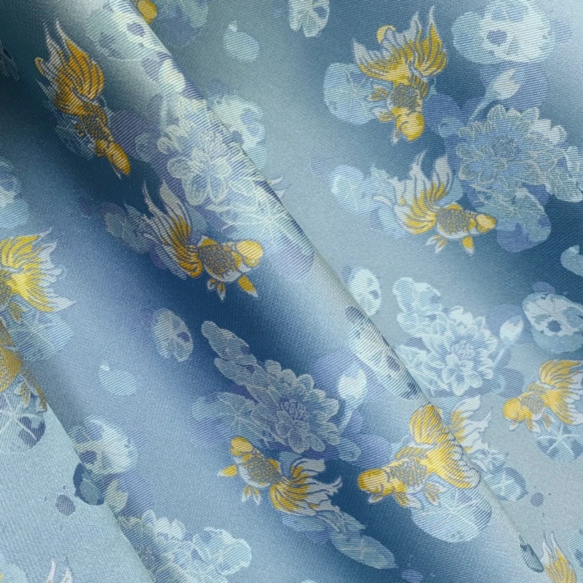 

Full Silk 38 Momme Wide Goldfi Winding Branch Chinese Sle Fabric for Clothing Handmade DIY Home Sponge Pad