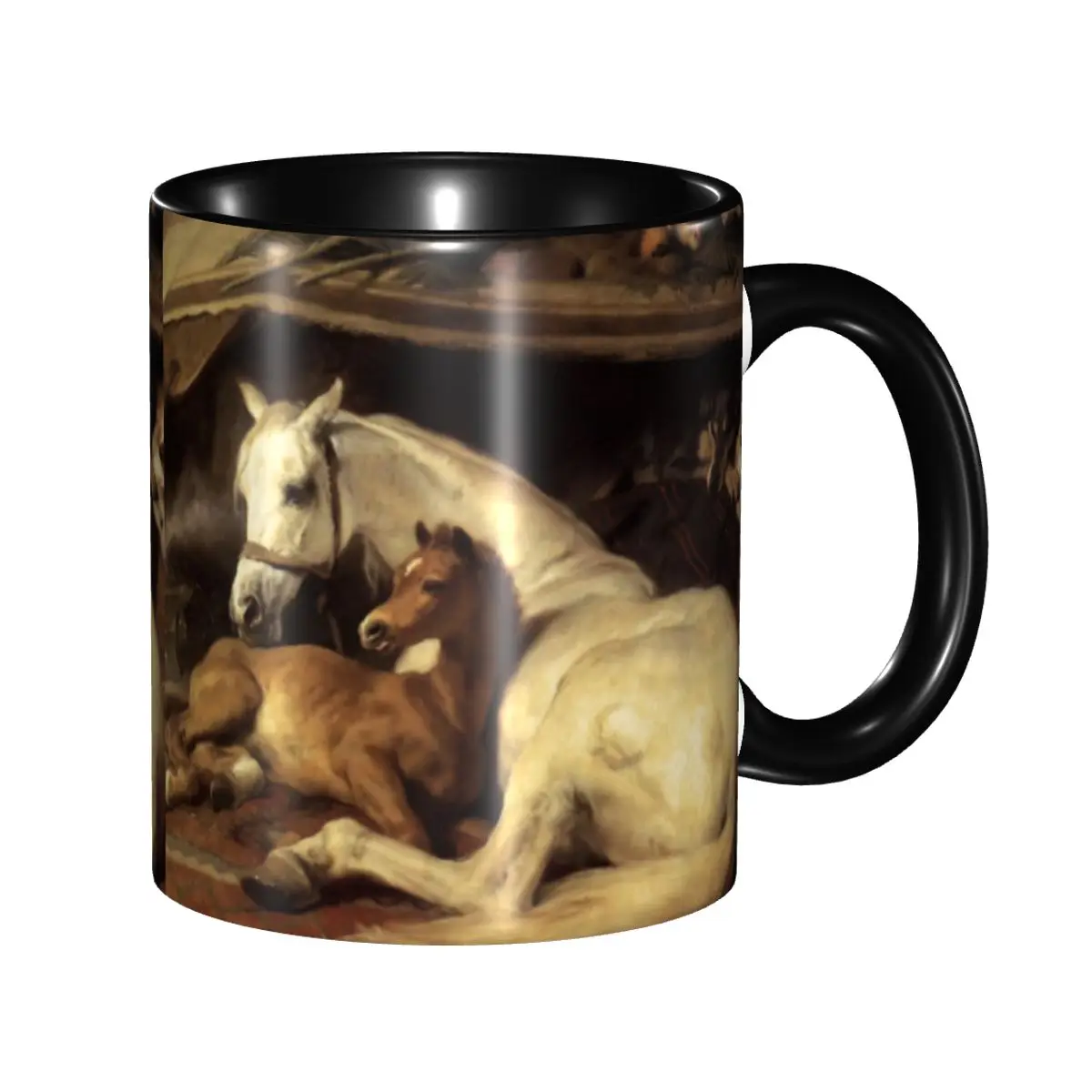 

DIY Arab Tent With Horses And Other Animals Ceramic Mug Custom Coffee Cup Creative Gift