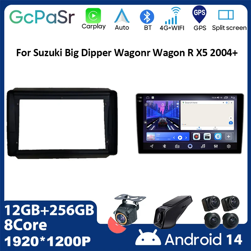 

For Suzuki Big Dipper Wagon R+ 2013-2017 Android Auto Car Radio Multimedia Video Player GPS Navigation Carplay QLED BT WIFI DVD