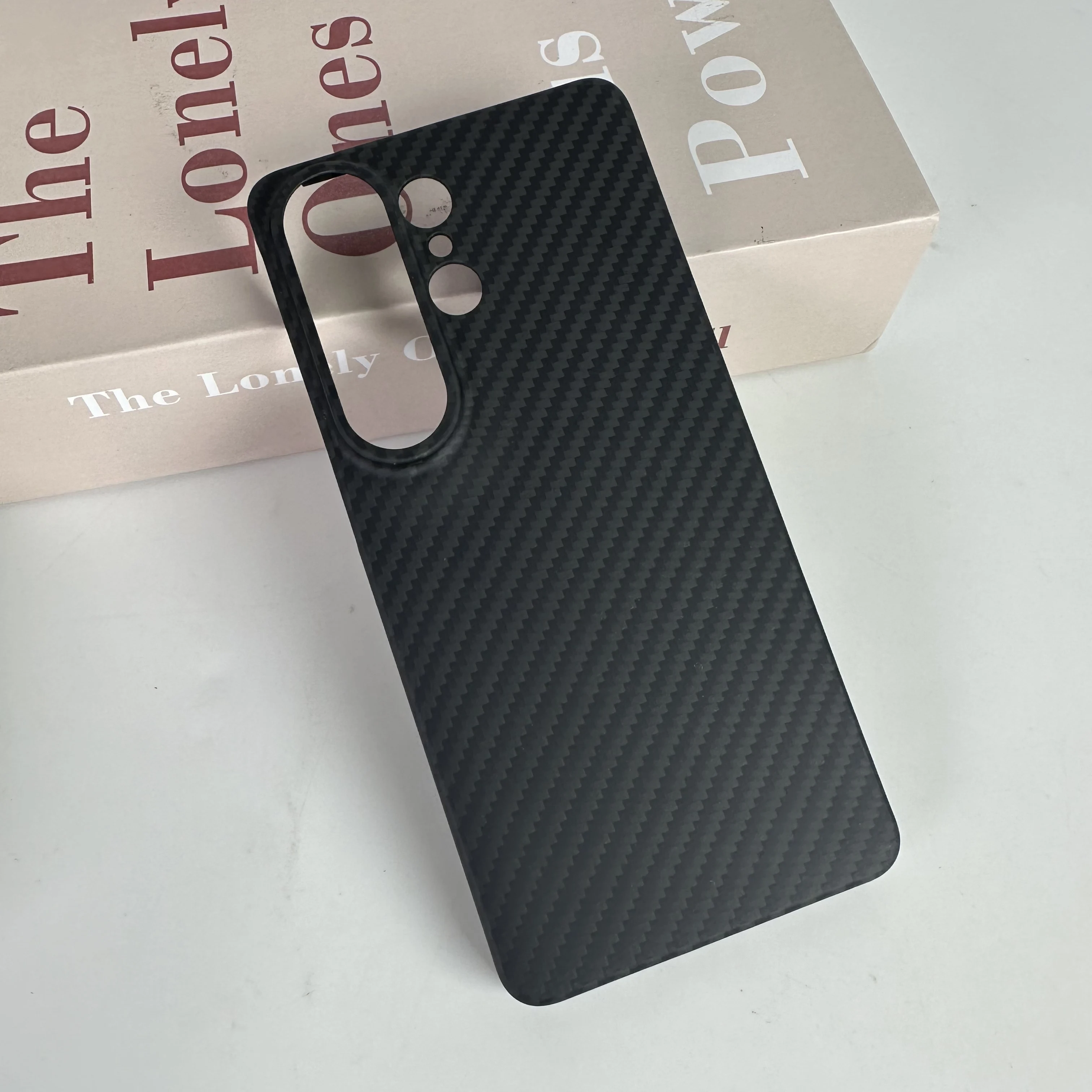 Compatible avec Samsung Galaxy S26 Ultra, coque extrêmement fine en fibre d'aramide, ultra-fine, premium, charge magnétique, NOIR