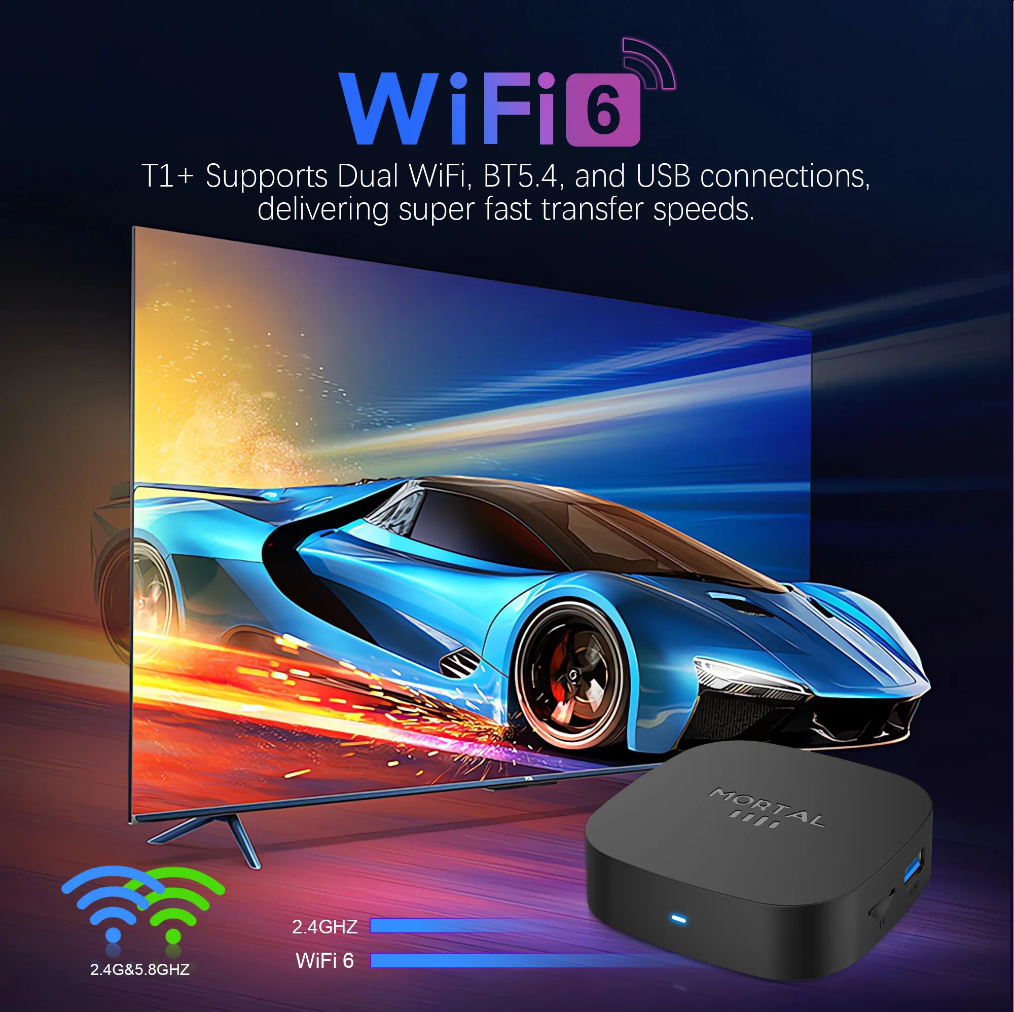 Новая ТВ-приставка Android T1+ 2026 года на Rockchip RK3518, Android 14, 8 ГБ ОЗУ, 128 ГБ ПЗУ, WiFi 6, BT 5.4, Dual UI, 8K Ultra HD, Смарт-медиаплеер