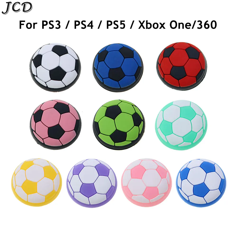 

JCD 1piece For PS3 /PS4 /PS5 Soft Silicone Thumb Sticks Grips For Xbox 360 /One Controller Football Thumbstick Joystick Cover