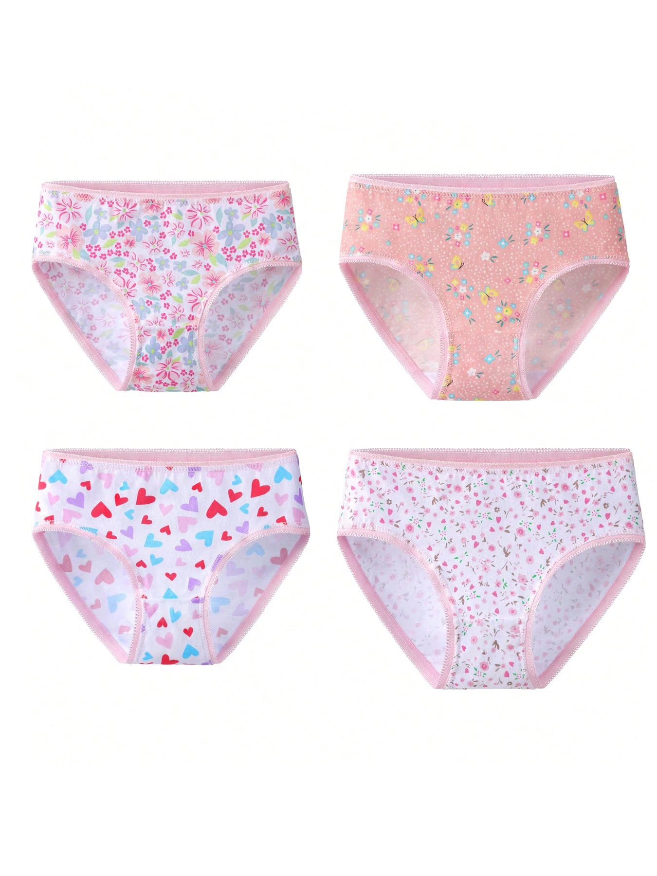 10 Random Outfits for Girls, Cute cartoon Underwear for All Seasons, Soft Triangle Underwear, Comfortable and Breathable Shorts