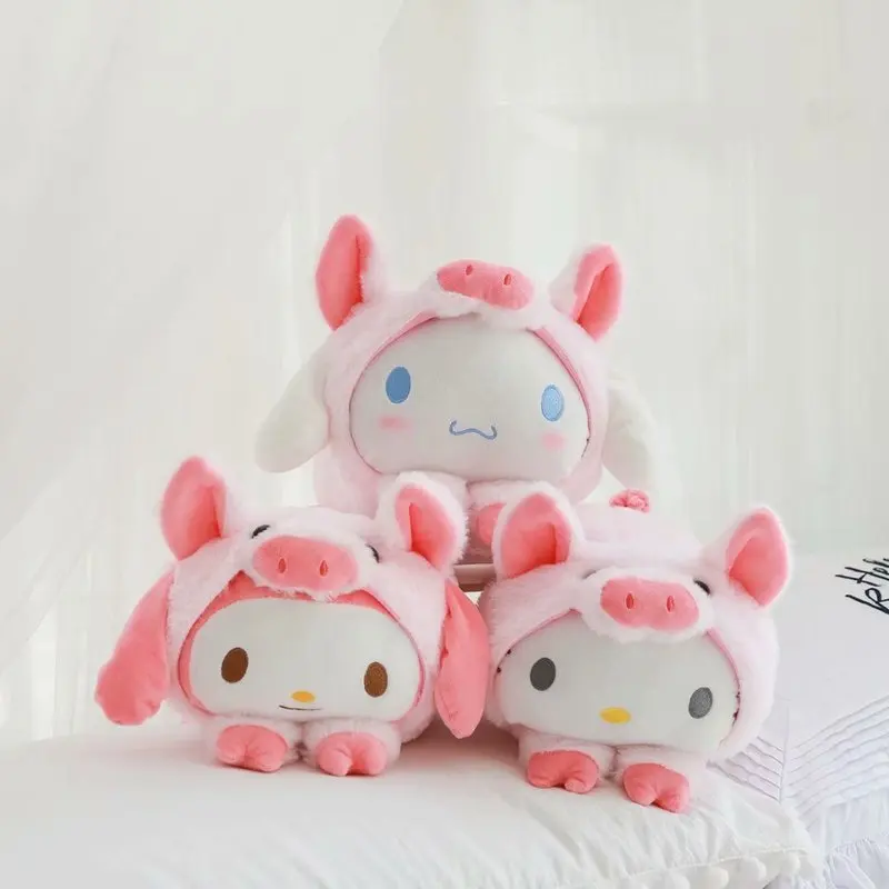 New Sanrio Cartoon Japanese Style Tissue Cover Plush Toy Soft Cosplay Doll Cute Kawaii Doll Appease Gift For Girl Car Decoration